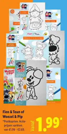 Lidl Fien & Teun of Woezel & Pip aanbieding