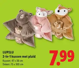 Lidl Lupilu 2-in-1 kussen met plaid aanbieding