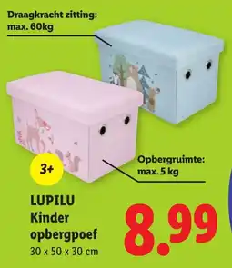 Lidl Lupilu Kinder opbergpoef aanbieding