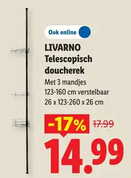 Lidl Livarno Telescopisch doucherek aanbieding