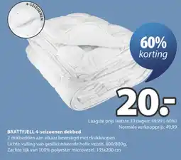 Jysk BRATTFJELL 4-seizoenen dekbed aanbieding
