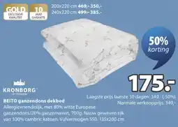 Jysk Kronborg BEITO ganzendons dekbed aanbieding