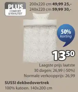 Jysk SUSSI dekbedovertrek aanbieding