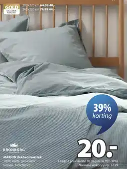 Jysk Kronborg MARION dekbedovertrek aanbieding