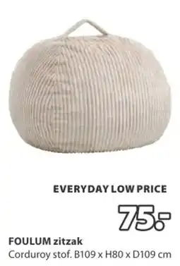 Jysk FOULUM zitzak aanbieding