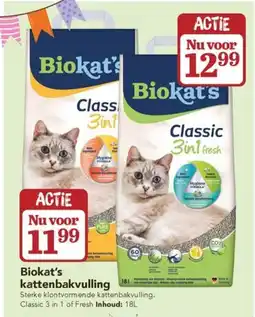 Dierspecialist Biokat's kattenbakvulling aanbieding