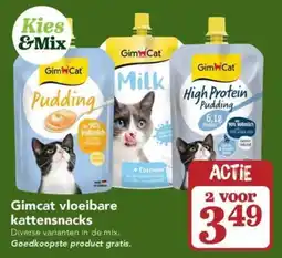 Dierspecialist Gimcat vloeibare kattensnacks aanbieding