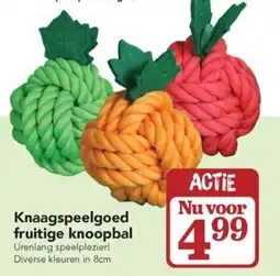 Dierspecialist Knaagspeelgoed fruitige knoopbal aanbieding
