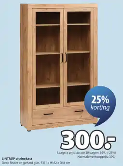 Jysk LINTRUP vitrinekast aanbieding