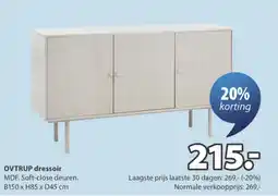 Jysk OVTRUP dressoir aanbieding