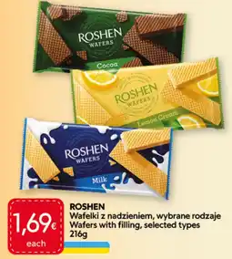 Food Plus Roshen Wafers with filling, selected types aanbieding