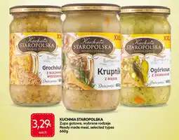 Food Plus Kuchnia Staropolska Grochówka z boczkiem wędzonym, Krupnik z mięsem, Ogórkowa z ziemniakami aanbieding