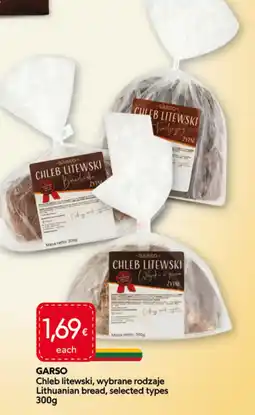 Food Plus GARSO Chleb litewski, wybrane rodzaje aanbieding