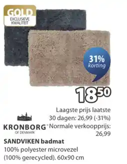 Jysk Kronborg SANDVIKEN badmat aanbieding