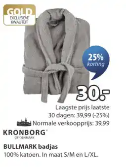 Jysk kronborg bullmark badjas aanbieding