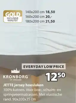Jysk Kronborg JETTE jersey hoeslaken aanbieding