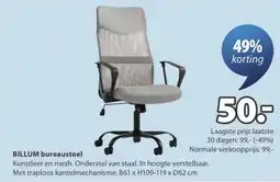 Jysk BILLUM bureaustoel aanbieding