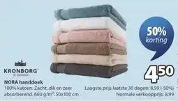 Jysk Kronborg NORA handdoek aanbieding
