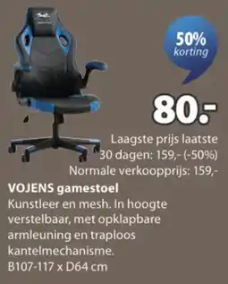 Jysk VOJENS gamestoel aanbieding
