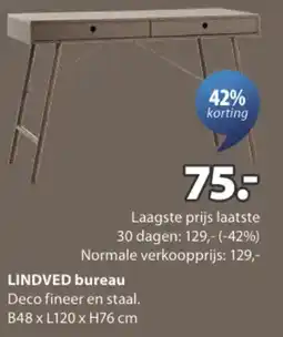 Jysk LINDVED bureau aanbieding