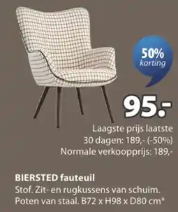 Jysk BIERSTED fauteuil aanbieding