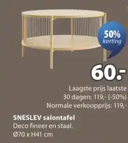 Jysk Sneslev Salontafel aanbieding