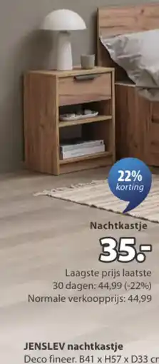 Jysk JENSLEV nachtkastje aanbieding