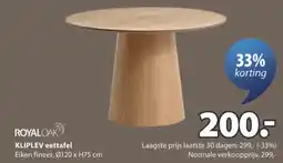 Jysk Royal Oak KLIPLEV eettafel aanbieding