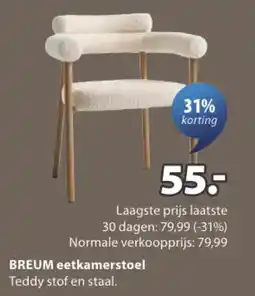 Jysk breum eetkamerstoel aanbieding