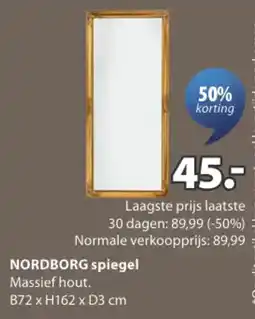Jysk NORDBORG spiegel aanbieding
