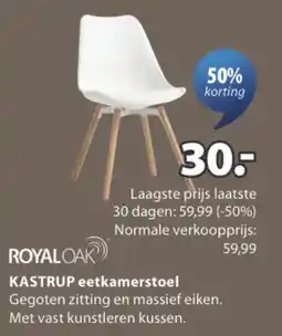 Jysk Royal Oak Kastrup eetkamerstoel aanbieding