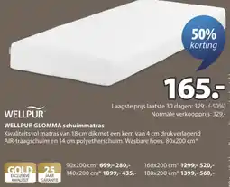 Jysk Wellpur Glomma schuimmatras aanbieding
