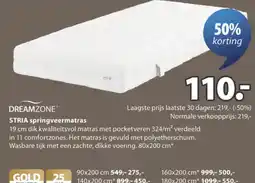Jysk dreamzone stria springveermatras aanbieding