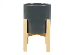Lidl LIVARNO HOME Keramische bloempot (Donkergrijs) aanbieding
