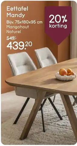 Leen Bakker Eettafel Mandy aanbieding