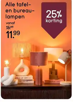 Leen Bakker Alle tafel-en bureau-lampen aanbieding