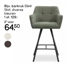 Leen Bakker Barkruk Clint Stof aanbieding