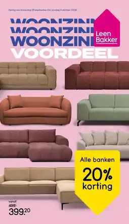 Leen Bakker Banken aanbieding