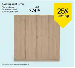 Leen Bakker Kledingkast Lynn aanbieding