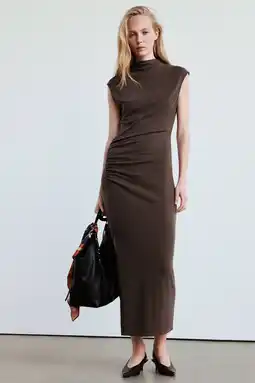 Wehkamp Mango midi jurk met split - bruin aanbieding