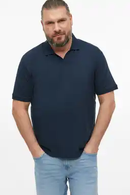 Wehkamp s.Oliver Big Size regular fit polo - blauwzwart aanbieding