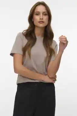 Wehkamp VERO MODA T-shirt - taupe aanbieding