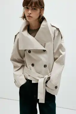 Wehkamp Mango trenchcoat met ceintuur - beige aanbieding