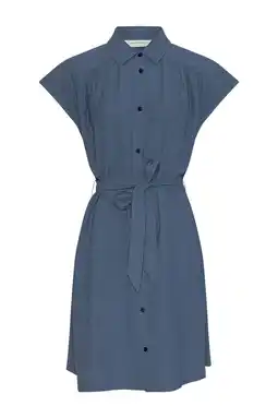 Wehkamp MSCH Copenhagen linnen korte jurk blauw aanbieding