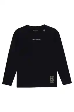 Wehkamp 4PRESIDENT Longsleeve Gavriel Black aanbieding