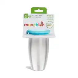 Etos Munckin Drinkbeker Miracle Sippy Cup Roestvrij Staal Blauw 296 ML aanbieding