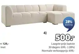 Jysk Allese Bank met Chaise Longue aanbieding