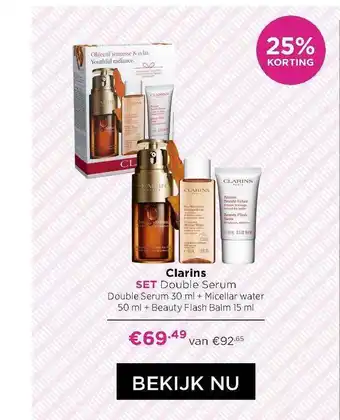 ICI Paris XL Clarins Double Serum 25% Korting 15ml aanbieding