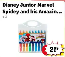Kruidvat Disney Junior Marvel Spidey and his Amazing Friends Silky Crayons aanbieding