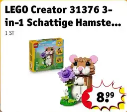 Kruidvat LEGO Creator 31376 3-in-1 Schattige Hamster met Bloem aanbieding